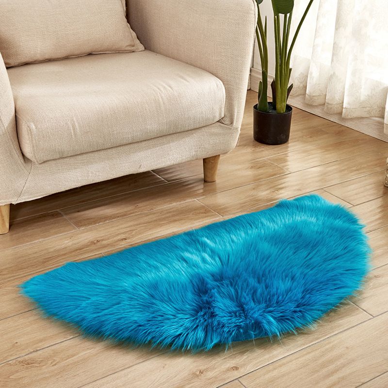 Rapis semi-cercle Prain Simplicité Multiplicité Tapis de tapis de teinture Washable Fluffy Fluffy pour le salon