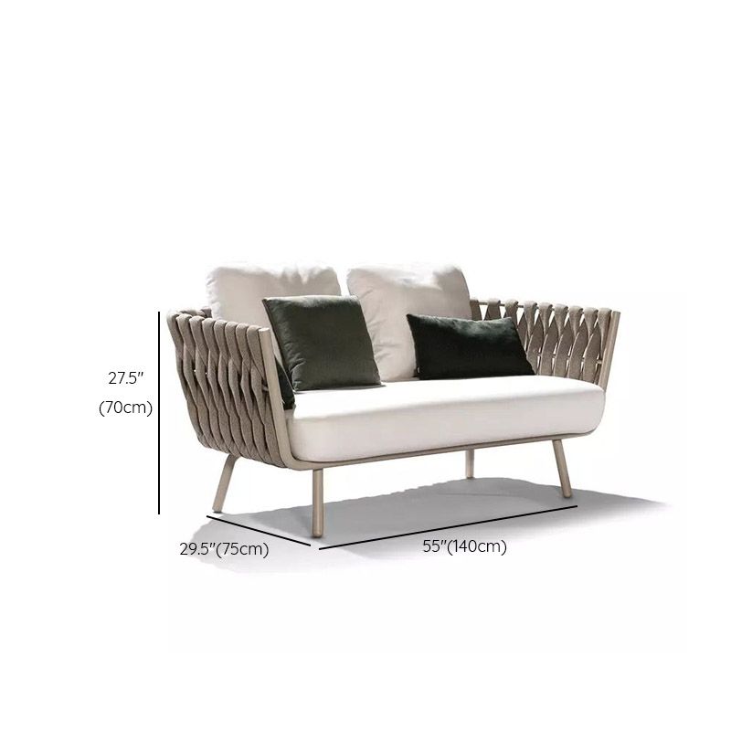 Wicker Patio Sofa Water Resistant and UV Resistant Outdoor Patio Sofa