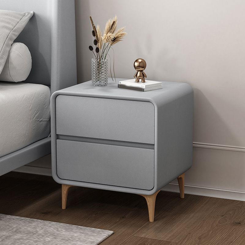 Contemporary Solid Wood Kids Nightstand Narrow Nightstand with Drawers