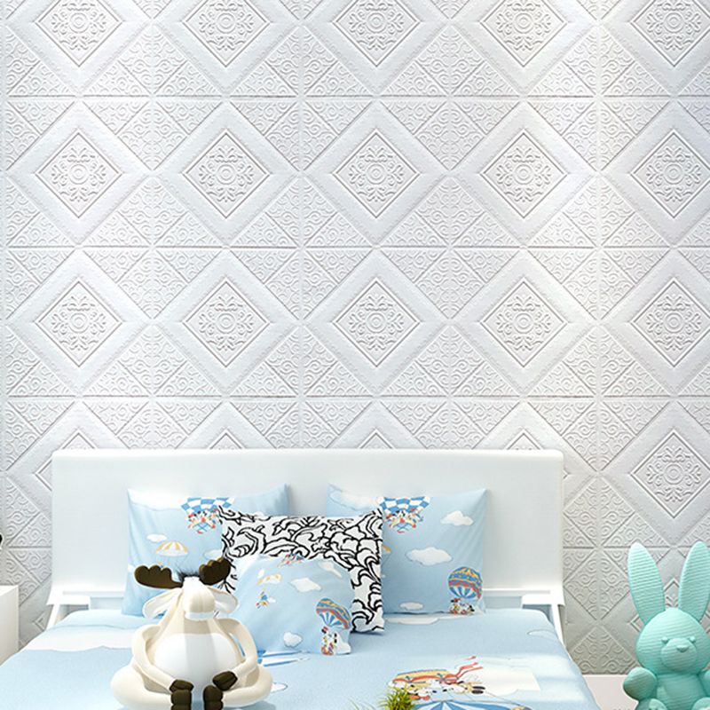 3D Embossed Interior Wall Paneling Peel and Stick Geometric Texture Wall Paneling