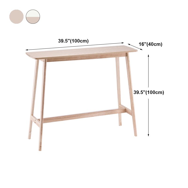 Light Brown Industrial Style Bar Table Oak Wood Milk Tea Shop Casual Bar Table