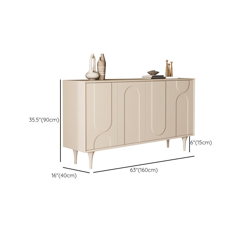 Contemporary Sideboard Cabinet Engineered Wood Sideboard Table with Doors for Living Room