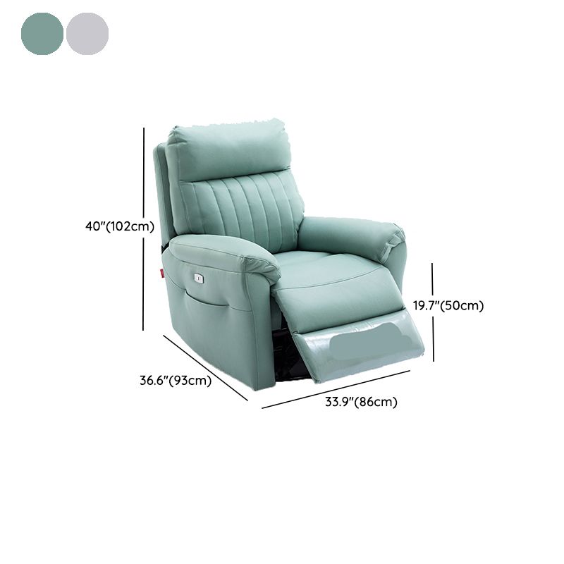 Contemporary Standard Recliner with Arm Storage and Back Movement