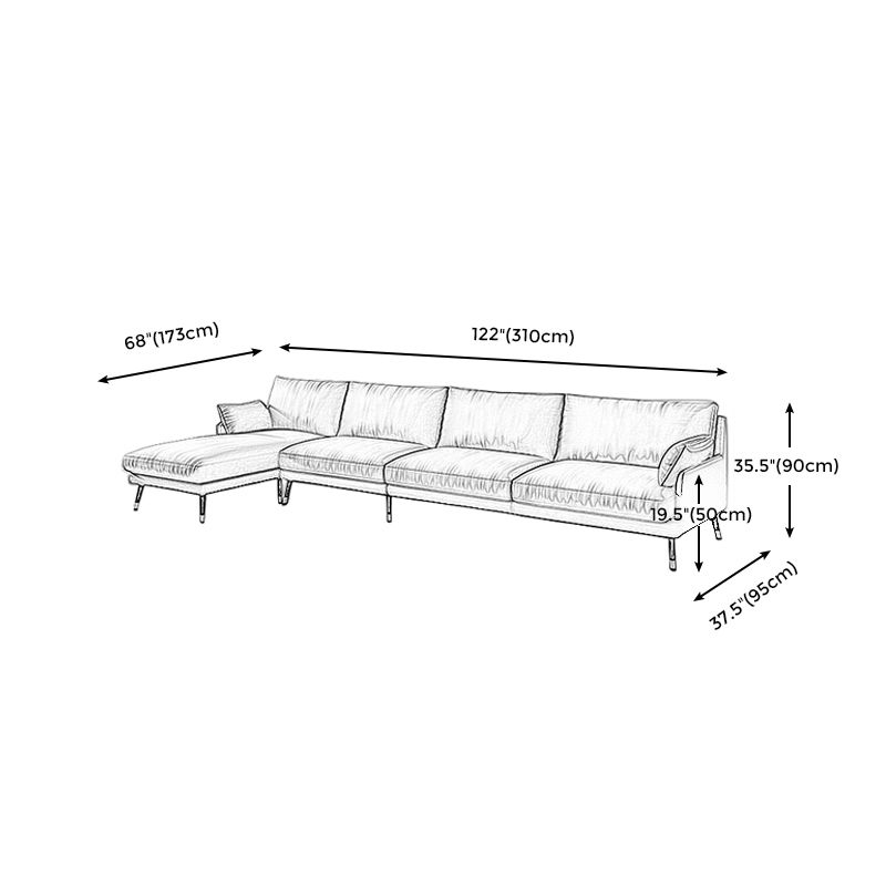 Braune Leder -Sofa -Möbel -Einbau -Armsofa mit Kissen Set mit Kissen