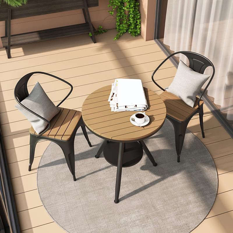 Industrial Style 1/2/3/5 Pieces Dining Set Reclaimed Wood Dining Table Set for Outdoor