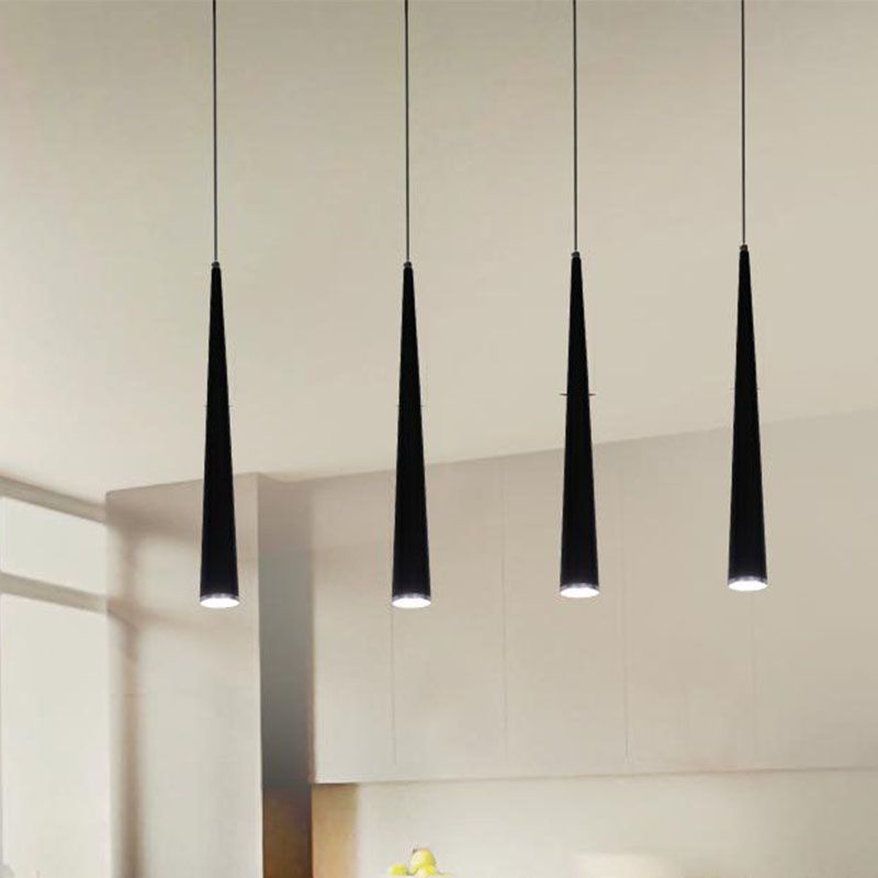 Minimalist Linear Pendant Lighting, Long Bar Acrylic Hanging Light for Living Room