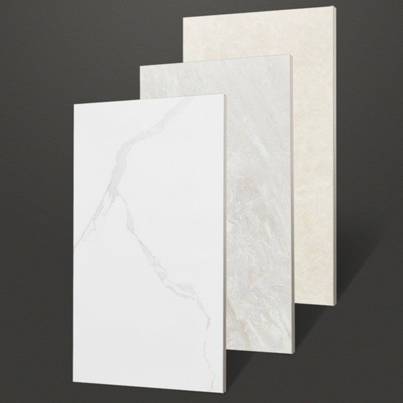 Rectangle Floor Tile Straight Edge Marble Texture Effect Design Floor Tile