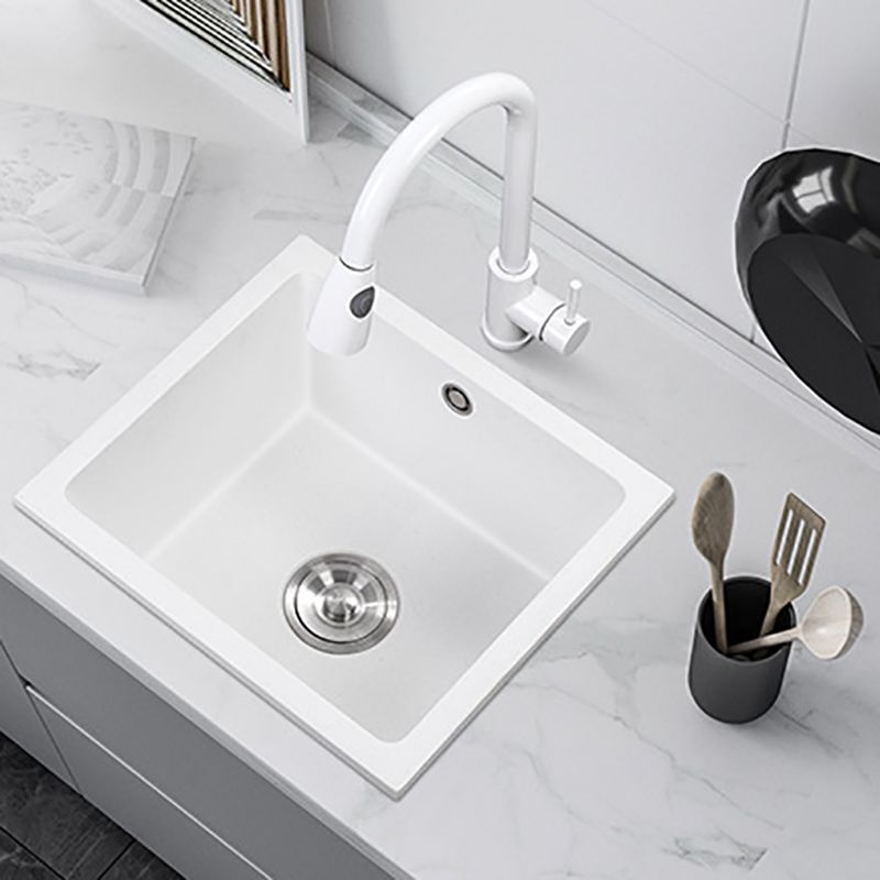 Quartz Kitchen Sink Single Bowl Kitchen Sink with with Drain Assembly