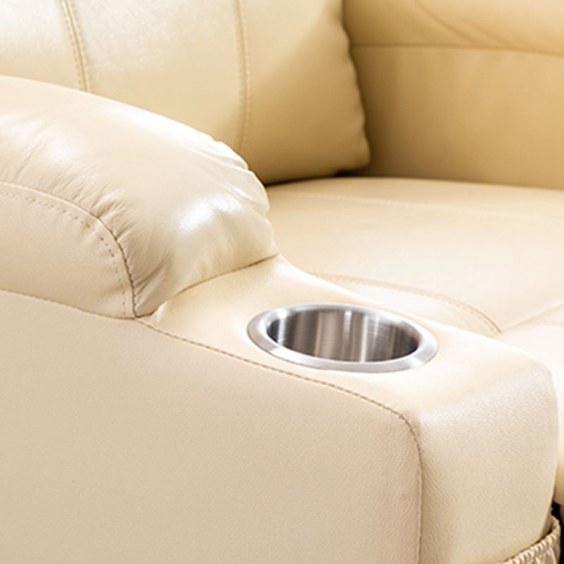 Contemporary Home Theater Recliner With Cup Holders and Arms