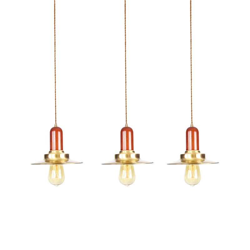 Gouden afwerking 3/5/7 bollen Meerliefhebbers Meerlekeurig Licht Industrieel metallic platte tandem plafond hanglamp