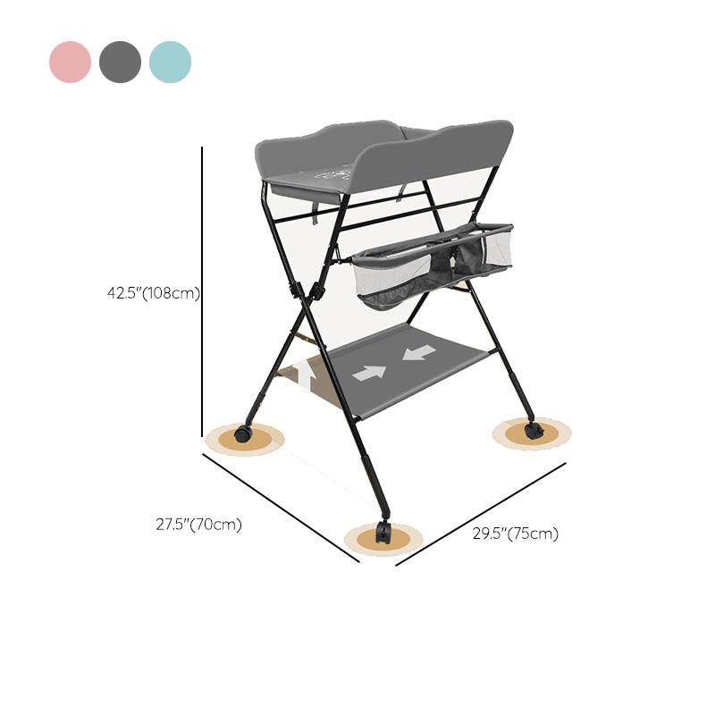 Folding Baby Changing Table with Pad Flat Top Changing Table