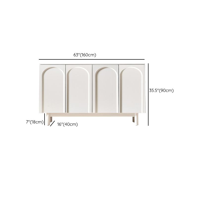 Modern Buffet Table Engineered Wood Sideboard Table with Doors for Kitchen