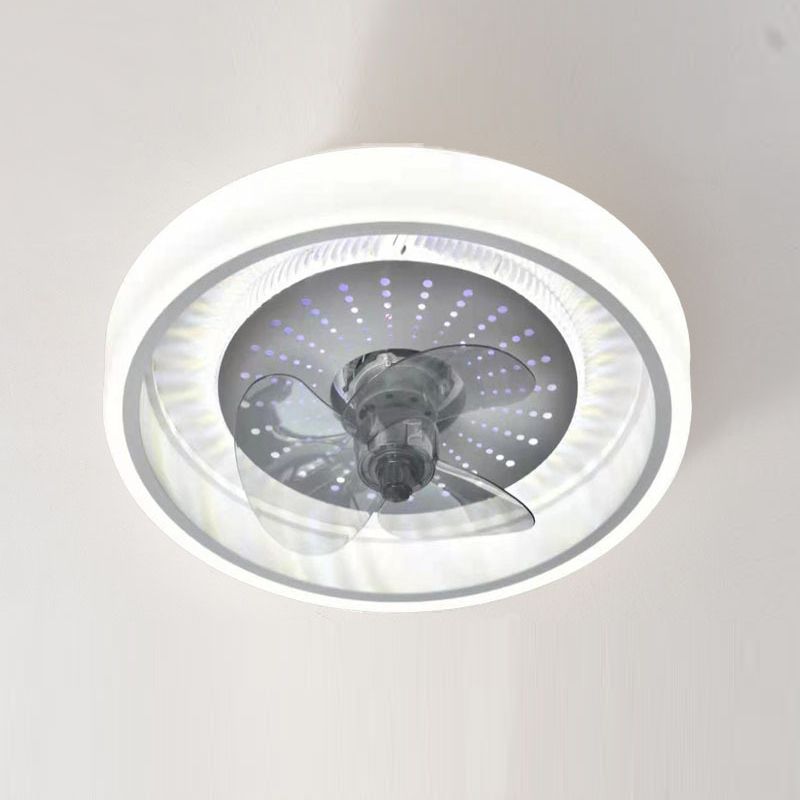 Circular Flush Mount Fans Lamp LED minimaliste LED MONTRE SEMI FUSH LIGHING POUR LA CHAMBRE