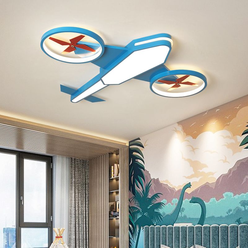 Contemporary Style Airplane Ceiling Lights Metal Flush Mount Lights