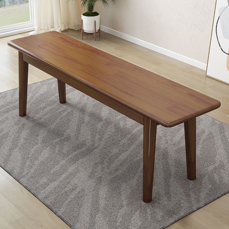 11.7-inch Width Mid-Century Modern Bench Rectangle Solid Color Seating Bench