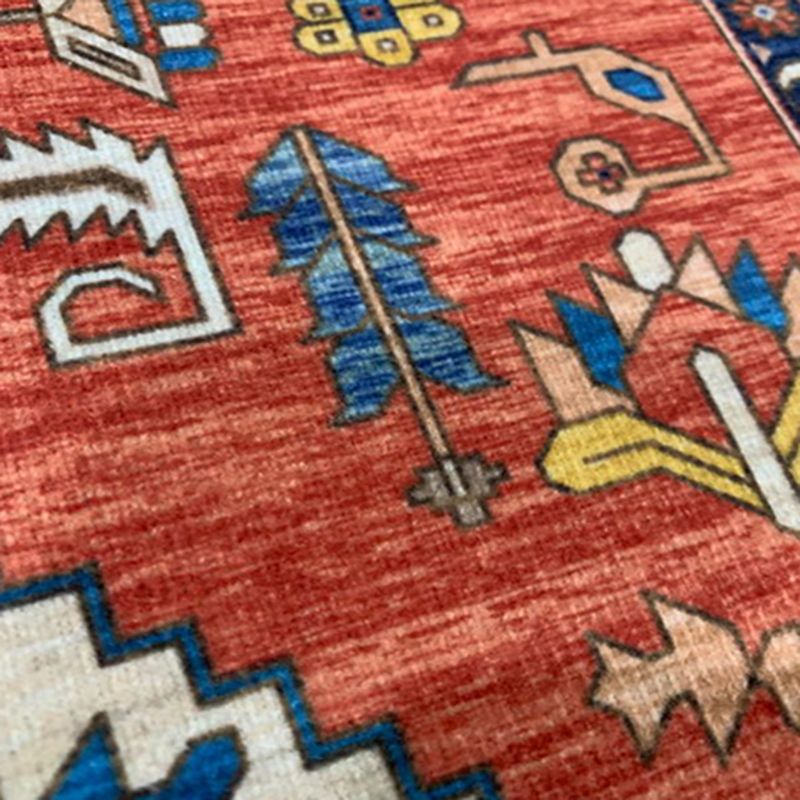 Veelkleurige symmetrische print Trug Polyester tapijt Retro Anti-slip achterste binnenvleed tapijt voor woonkamer
