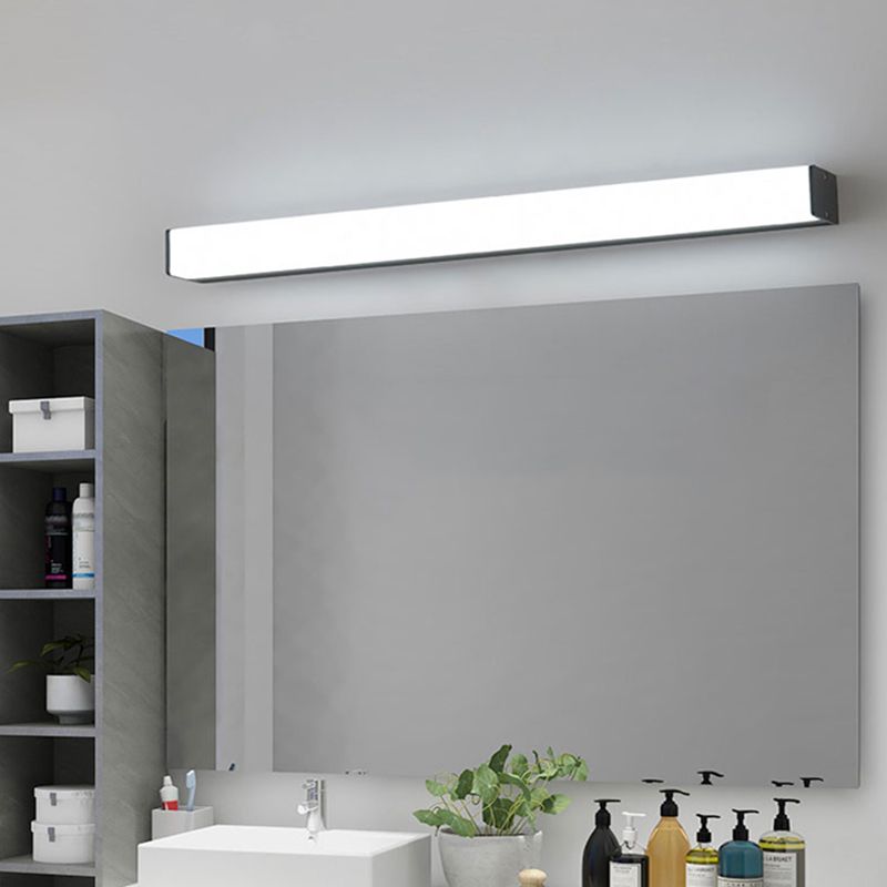 Modern Minimalist Style Linear Wall Mounted Vanity Lights Plastic Vanity Sconce for Bathroom