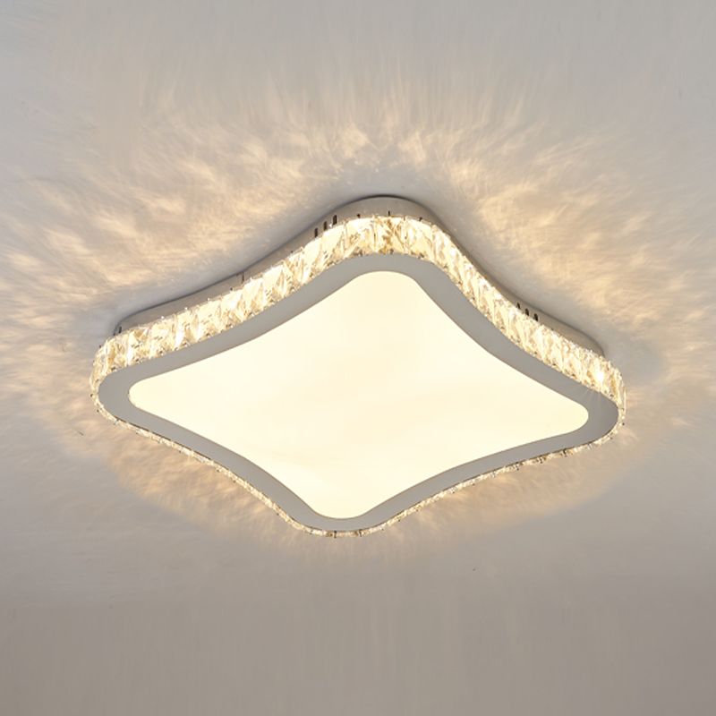 Plafoniere contemporanee da incasso Illuminazione a soffitto con paralume in cristallo a LED