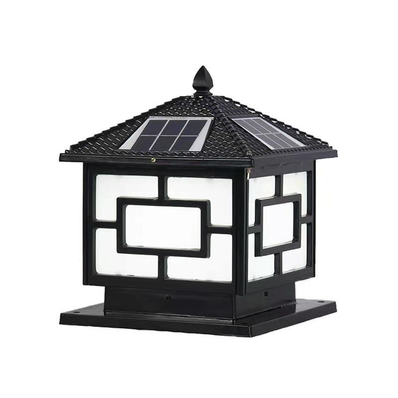 Contemporary Simple Pillar Lamp Household Solar Light for Garden