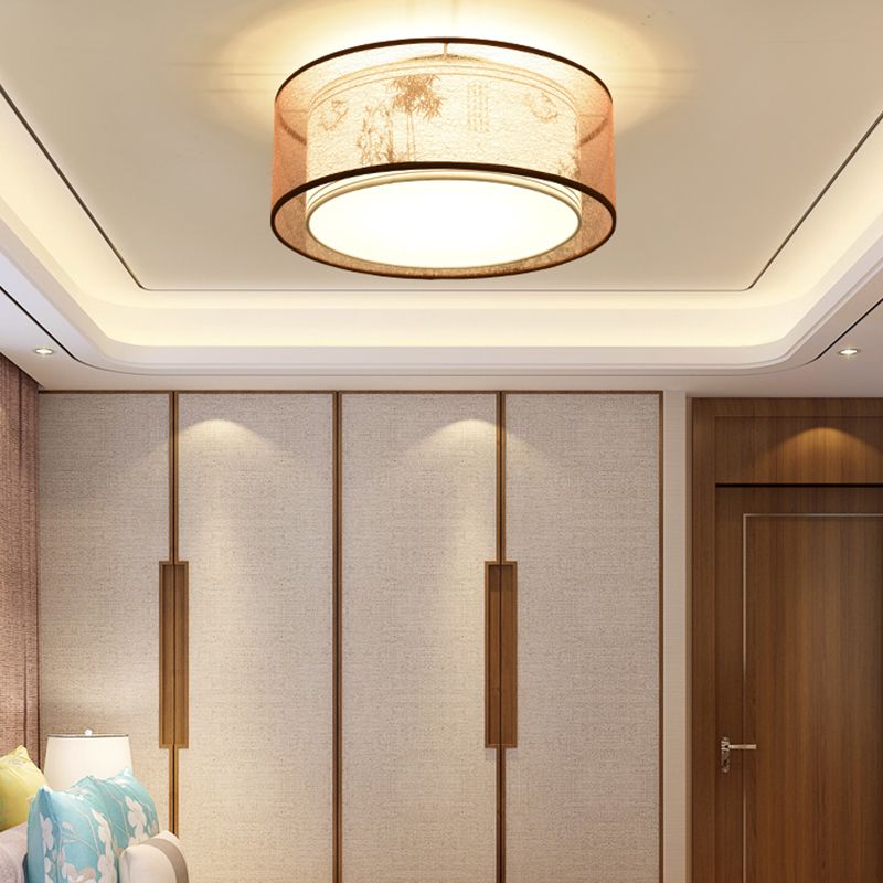 Geometry Ceiling Fixtures Contemporary Style Fabric Ceiling Mounted Lights