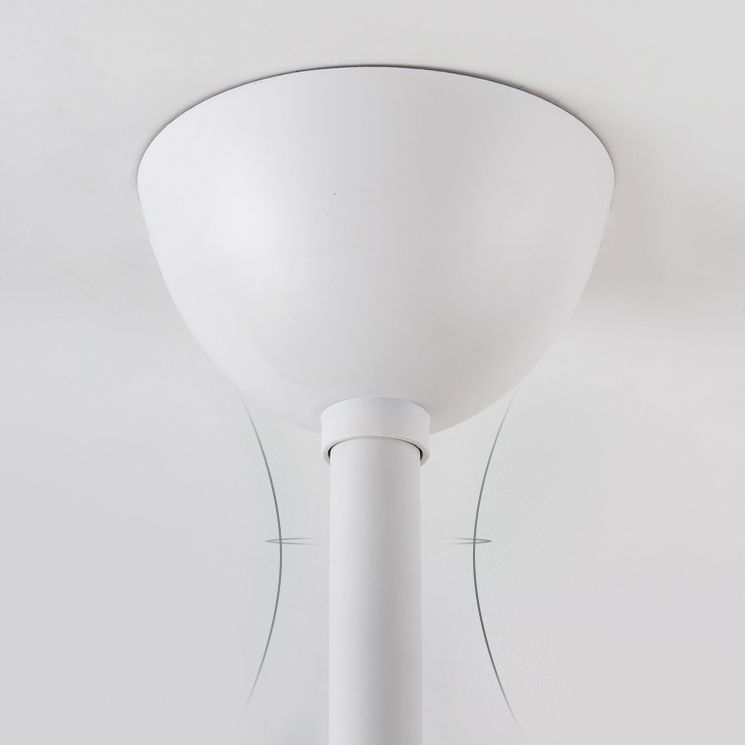 5 - Blades Kids Style Ceiling Fan Metal and Wood Fan Lighting Fixture in Grey / White