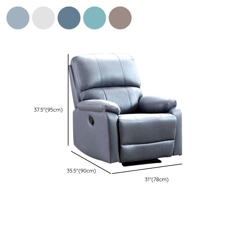 Manial-Push Back Standard Recliner Faux Leather Recliner Chair