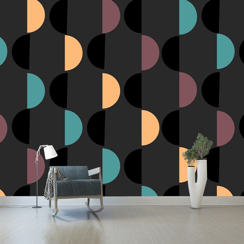 Illustration Mural Stain Resistant Geometric Contemporary Bedroom Colorful Wallpaper