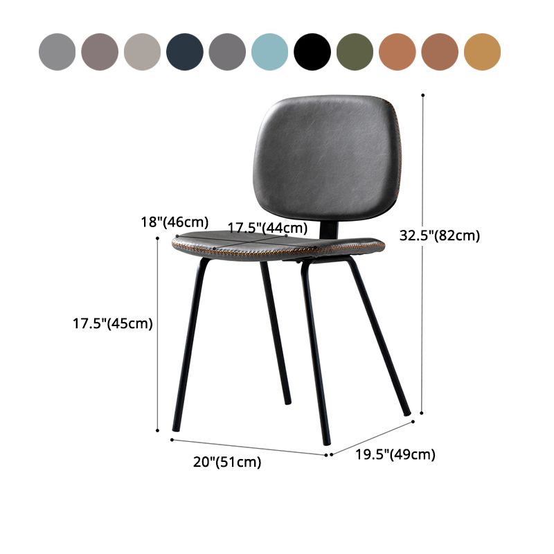 Contemporary Modern Metal Indoor-Outdoor Chair Open Back Side Chair