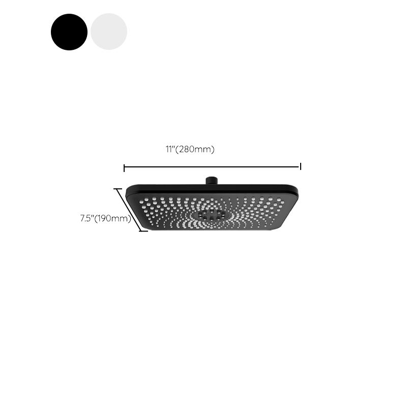 Contemporary Shower Head Combo Standard Spray Pattern Rectangle Large Shower Head