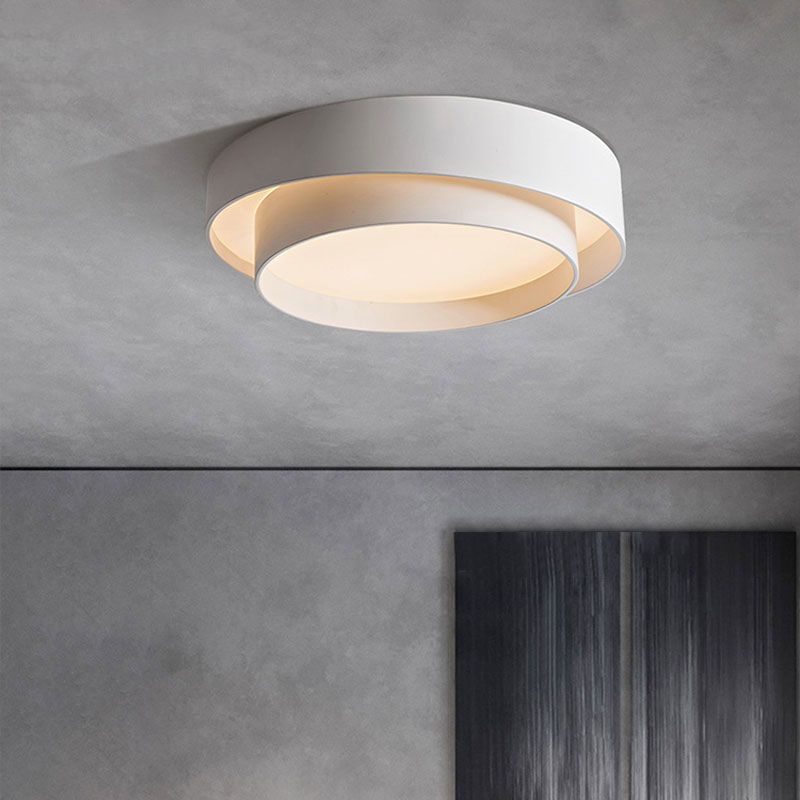 Circle Bedroom Flush Ceiling Light Metal LED Nordic Flush Ceiling Lamp Fixture