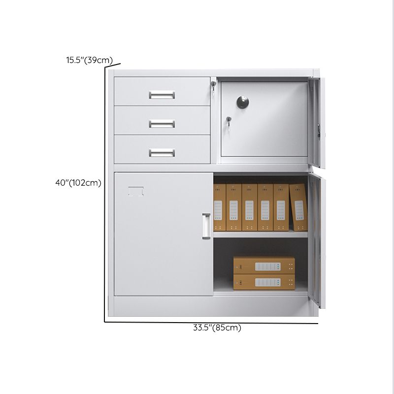 Modern File Cabinet Steel Locking Drawers and Storage Shelves Filing Cabinet