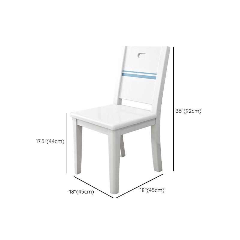 1/5/7 Piece Dining Room Table and Chair Set in White, Contemporary