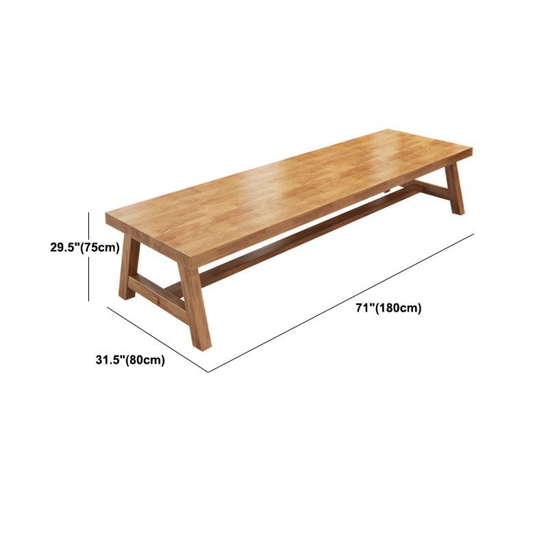 30-inch Height Rectangular Table Wood Trestle Table for Home