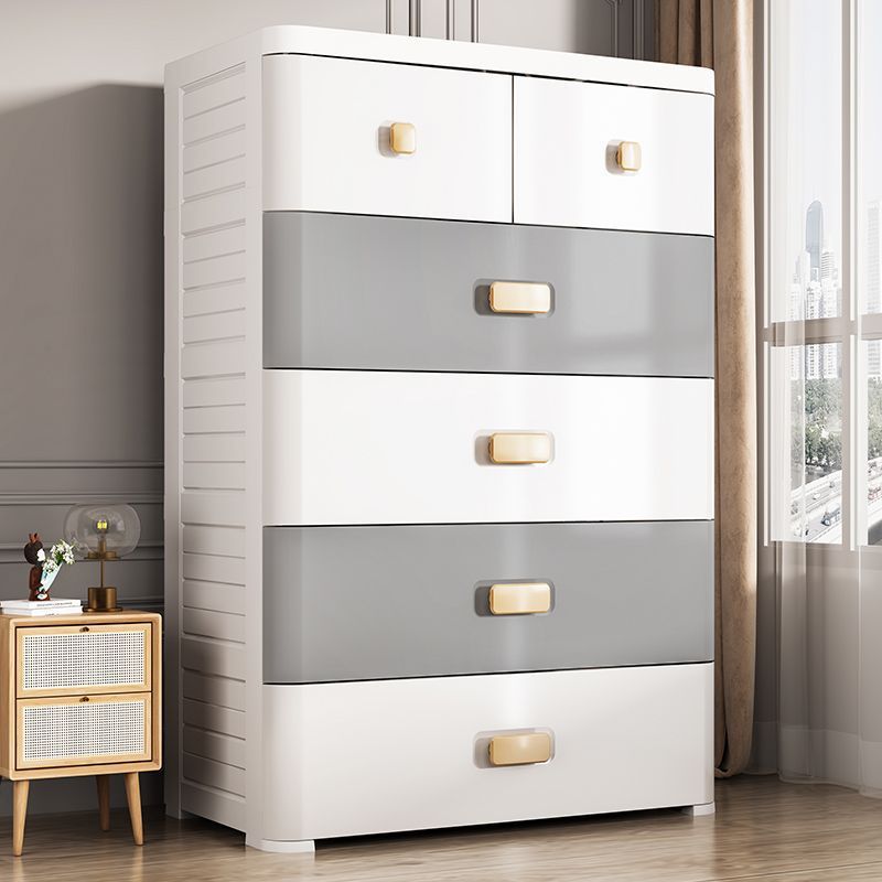 Modern Plastic Kids Dressers Vertical Nursery Dresser with Drawers for Home