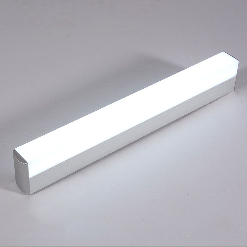 Modern Minimalist Style Rectangular Wall Mounted Mirror Front Acrylic 1 Light Vanity Lighting Fixtures for Bathroom