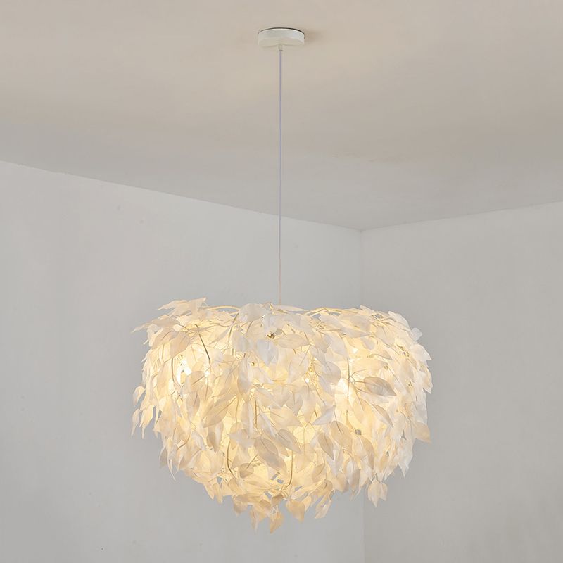 Sphère plume lustre pendentif léger chambre contemporaine luminaire en suspension