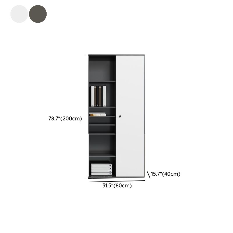 Contemporary Vertical File Cabinet Wooden Frame Storage File Cabinet