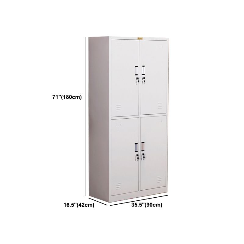 Hinged Metal Wardrobe Armoire Contemporary Grey Wardrobe Cabinet