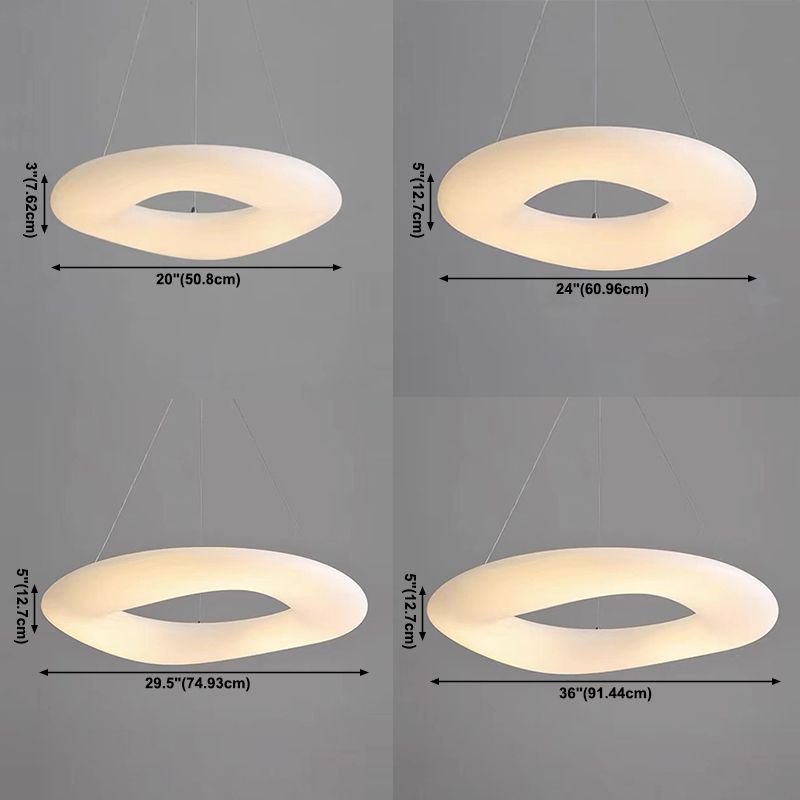 Weiße LED Hanging Lampe moderne Kunststoff Kronleuchter Anhänger Licht für Schlafzimmer