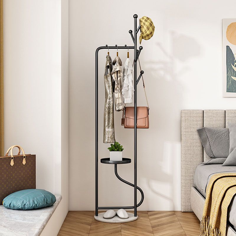 Gorgeous Metal Coat Rack Creative Coat Hooks Hall Stand with Shelve