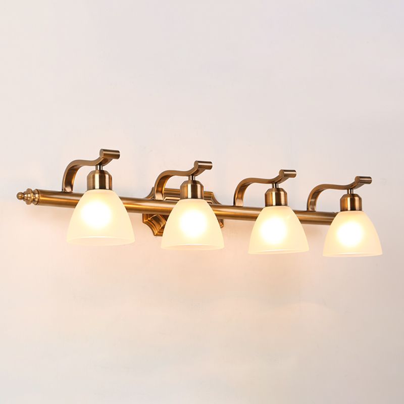 Modern Minimalist Brass LED Light Vanity Sconce Lights above Mirror for Washroom Powder Room