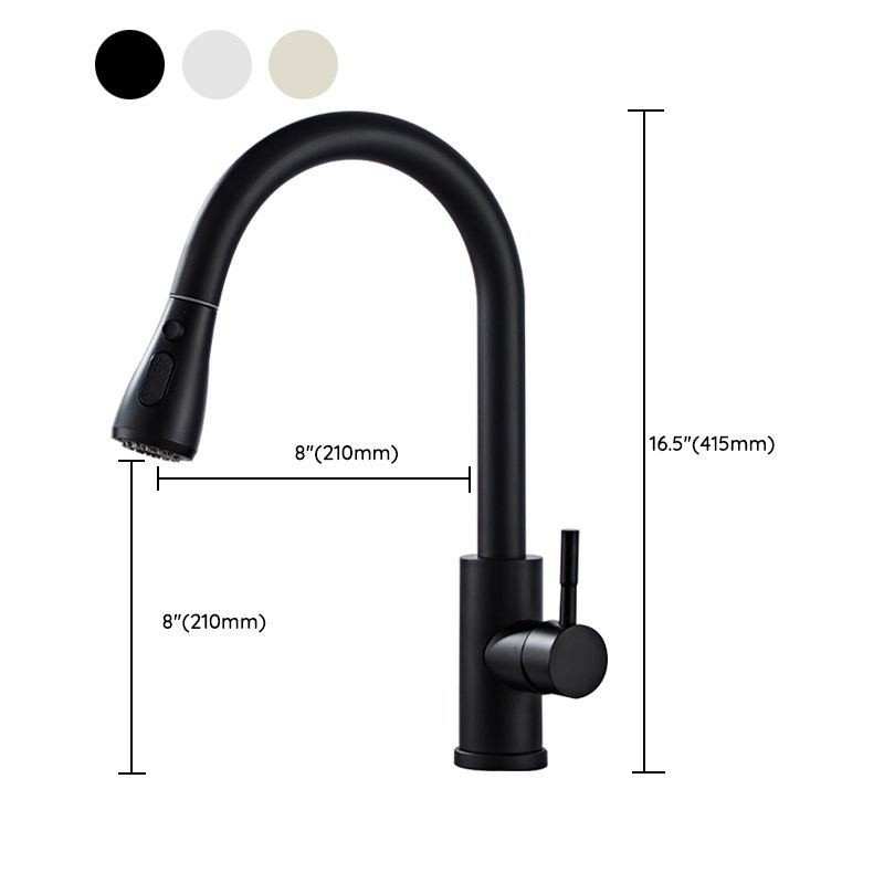 Modern Bridge Faucet Stainless Steel Pull down Sprayer with Supply Lines Kitchen Faucet