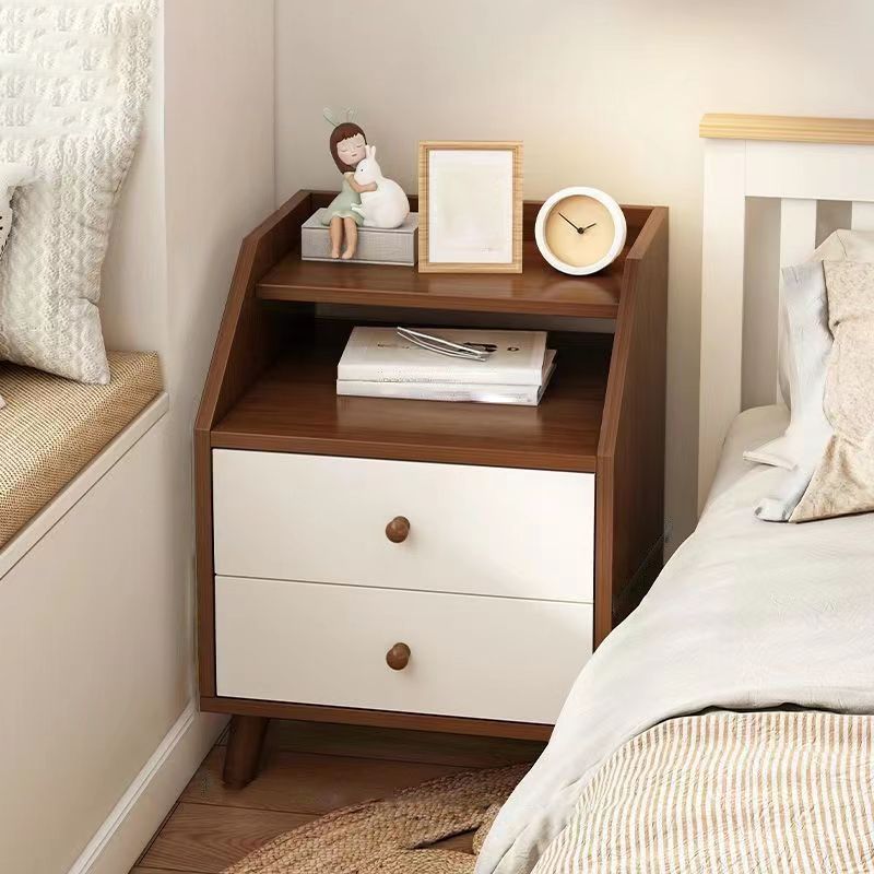 Wooden Bed Nightstand Modern Accent Table Nightstand for Bedroom