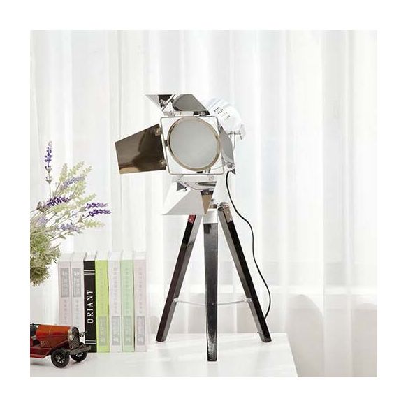 Metallic Tripod Desk Lighting Industrial Style LED Bedroom Standing Light in Black/Brass