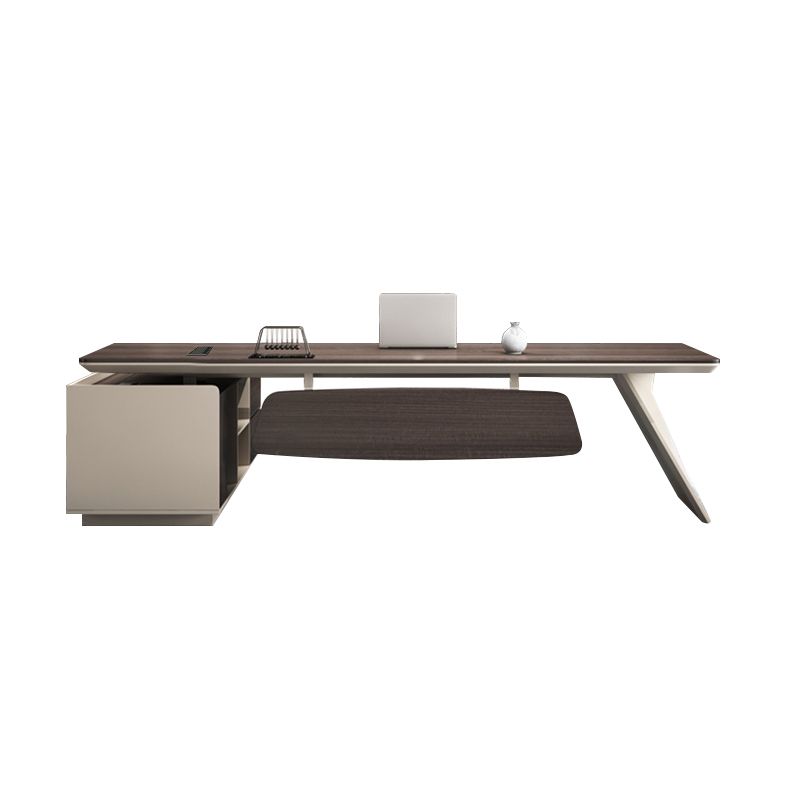 Contemporary Office Desk Artificial Wood L-Shape Writing Desk for Office