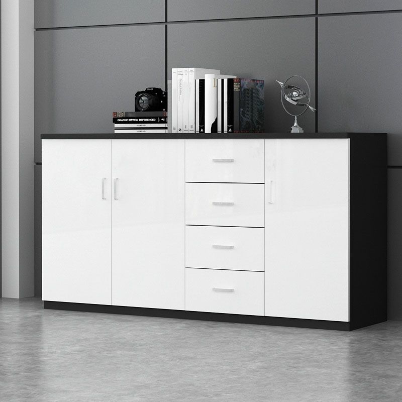 Scandinavian File Cabinet Wooden Frame Lateral File Cabinet for Office