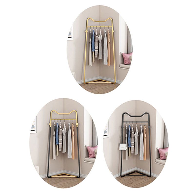 Modern Style Solid Color Coat Rack Metal Frame Coat Hanger for Bedroom