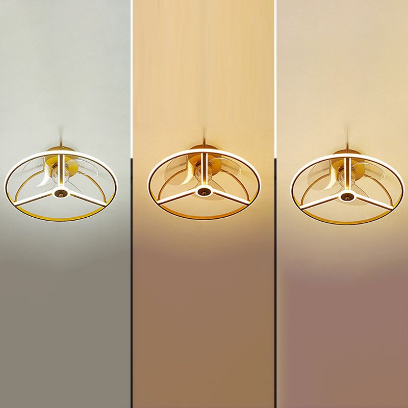 Contemporary LED Ceiling Fan Lights Metal LED Ceiling Fan for Bedroom