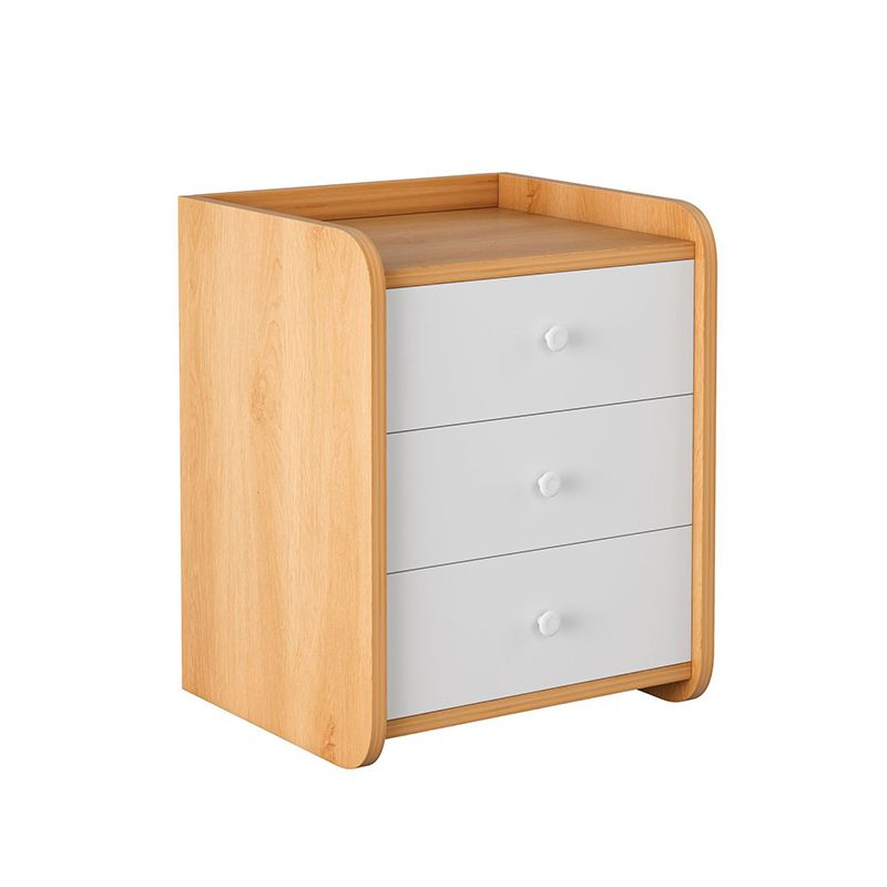 Contemporary Accent Table Nightstand Drawer Storage Night Table with 1 Shelf