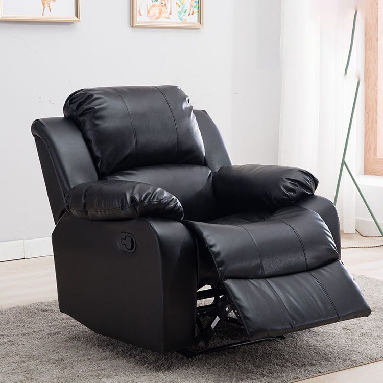 Metal Frame Standard Recliner Modern Faux Leather Recliner Chair